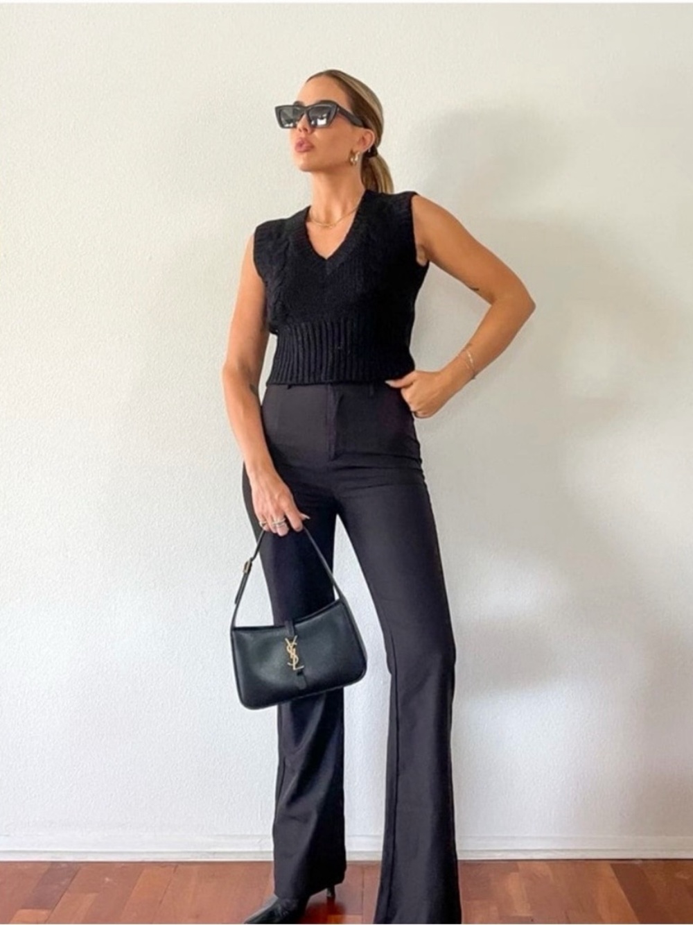 Rumored | East Village High Rise Pants in Black - Size X-Small
